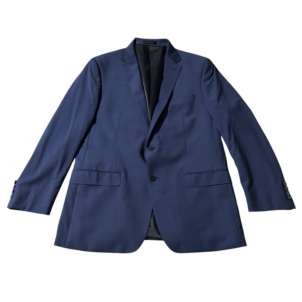 Calvin Klein Men's‎ Navy Blue Blazer Sport Coat Wool Blend Size 46L